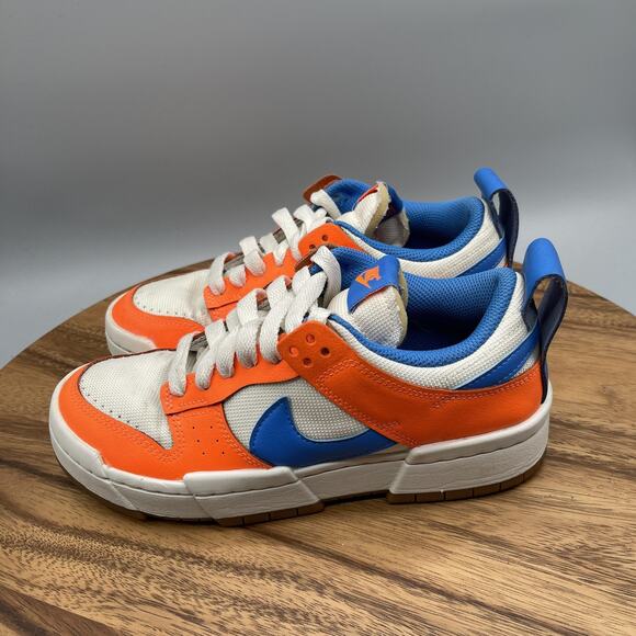 Nike Dunk Low Disrupt Shoes Womens Size 7 Sail Orange Blue Gum Sole - Picture 3 of 8